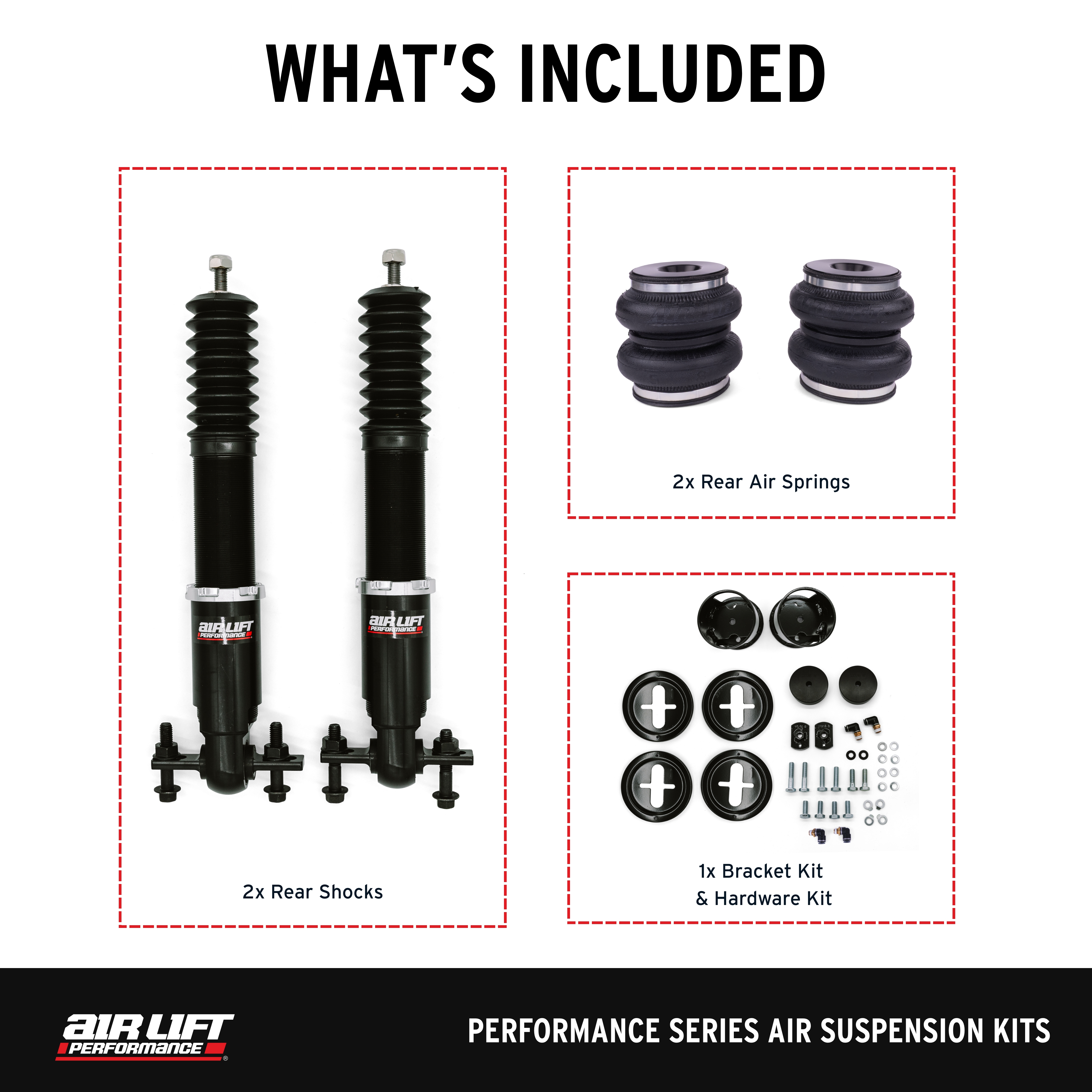 Air Lift Performance 76507 Air Lift Performance Rear Air Spring Suspension Kit Â–